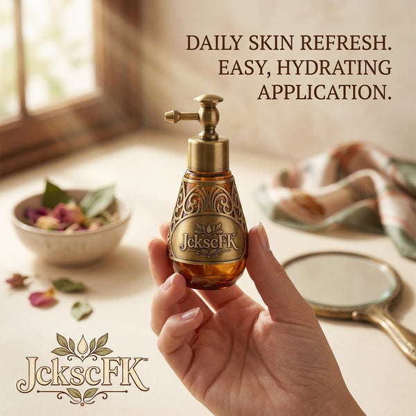 JckscFK™ Vintage Hydrating Facial Mist Applicator, Refillable Skin Refresh Spray Bottle, Portable Moisturizing Toner Mister, Easy Daily Skincare Sprayer for Face, Neck & Travel